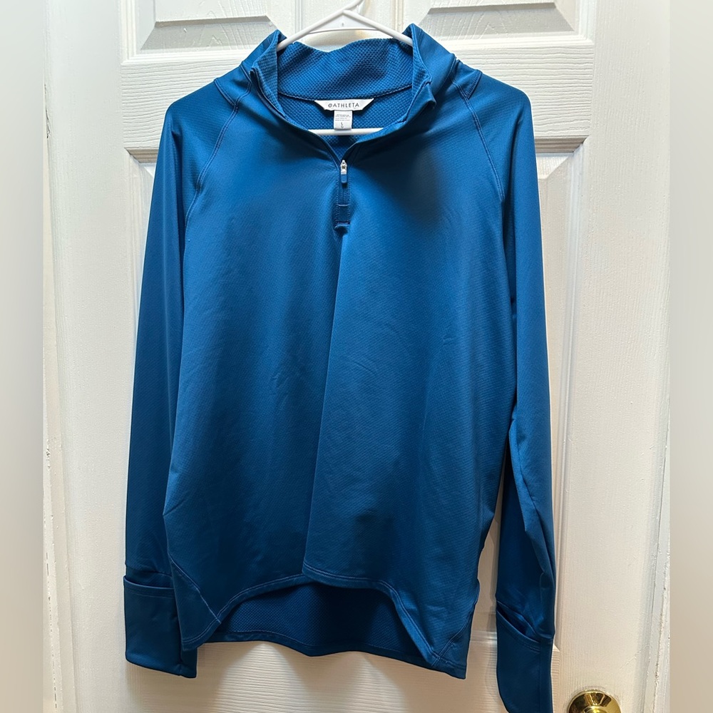 Athleta Men's Teal Blue Half-Zip Performance Sweater